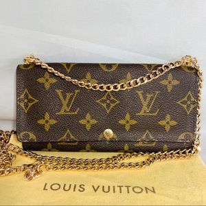 Vintage LOUIS VUITTON Porte Cartes Credit on Chain